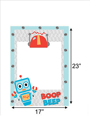 Robot Theme Birthday Party Selfie Photo Booth Frame