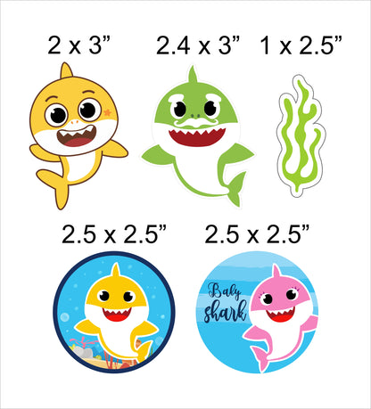 Baby Shark Theme Birthday Party Cake Topper /Cake Decoration Kit