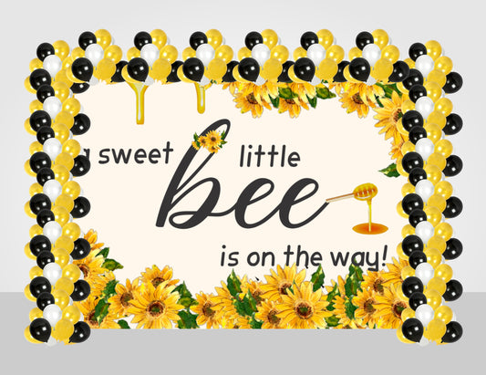 Baby Shower Party Backdrop  & Balloons
