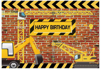 Construction Birthday Party Backdrop