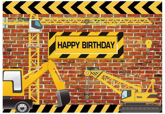 Construction Birthday Party Backdrop