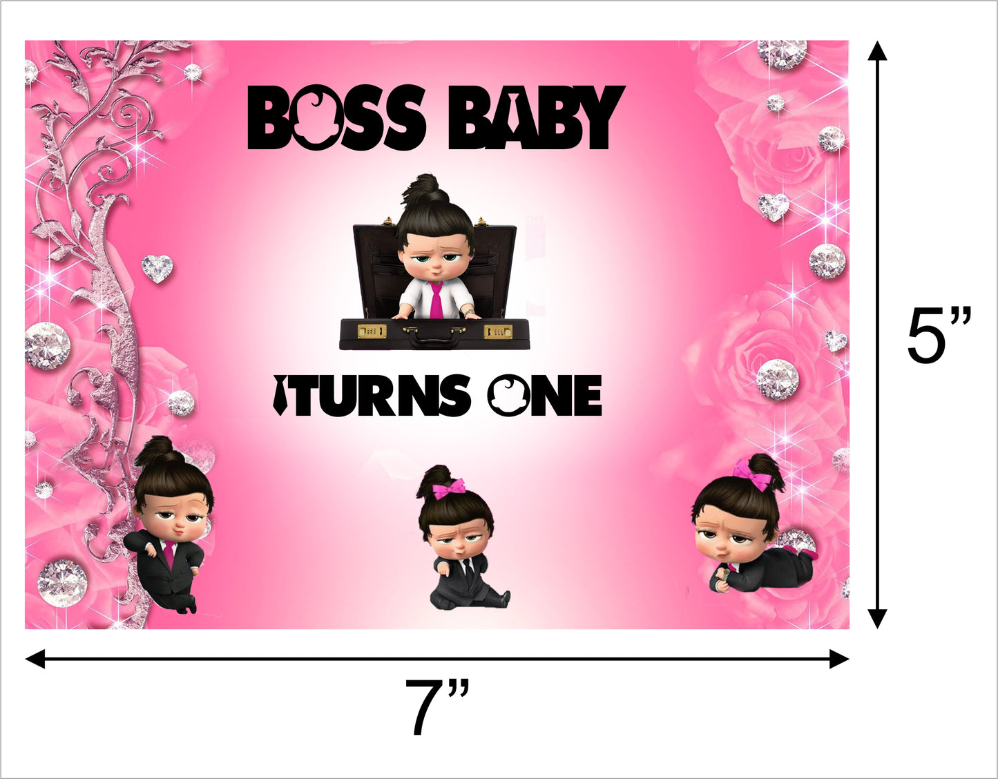 Boss Baby Girl Theme Birthday Party Backdrop