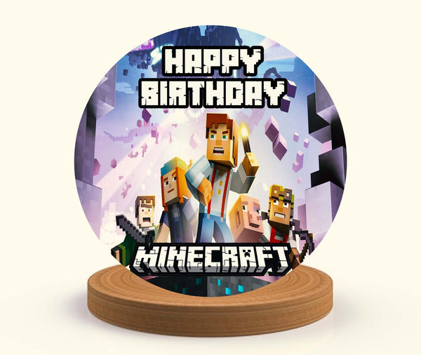 Minecraft Theme Birthday Party Backdrop