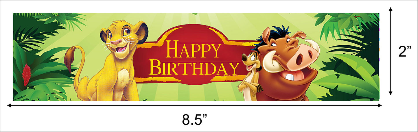 The Lion King Theme Birthday Party Water Bottle Labels