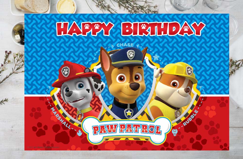 Buy Paw Patrol Theme Party Table Mats | Party Supplies | Thememyparty ...