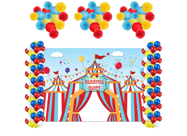 Carnival Theme Birthday Party Complete Decoration Kit
