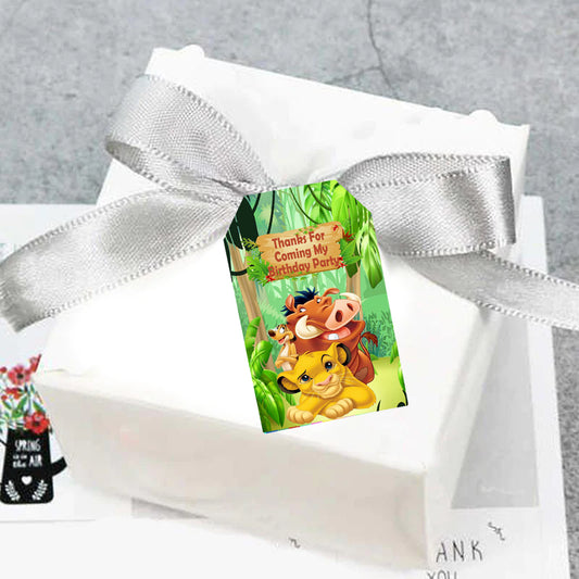 The Lion King Theme Birthday Party Thank You Gift Tags