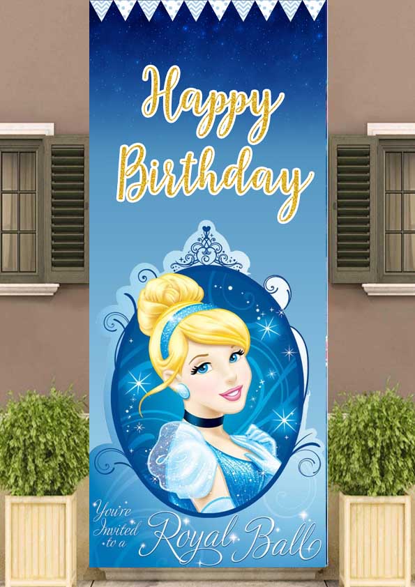 Cinderella Welcome Banner Roll up Standee (with stand)