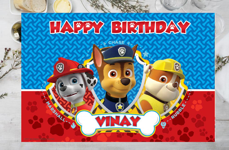 Paw Patrol Theme Birthday Table Mats