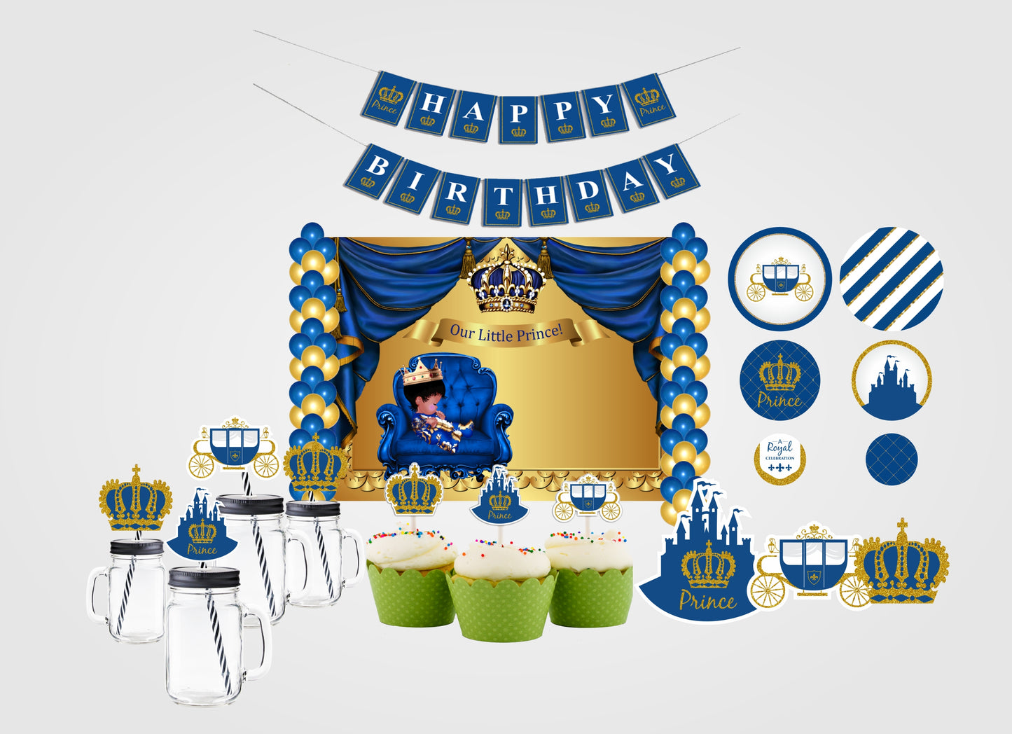 Prince Birthday Complete Party Kit
