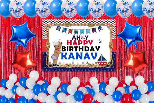 Nautical Ahoy  Theme Birthday Party Complete Party Set