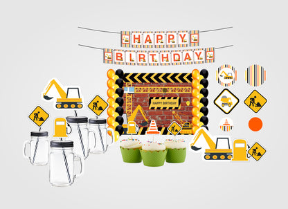 Construction Birthday Complete Party Kit