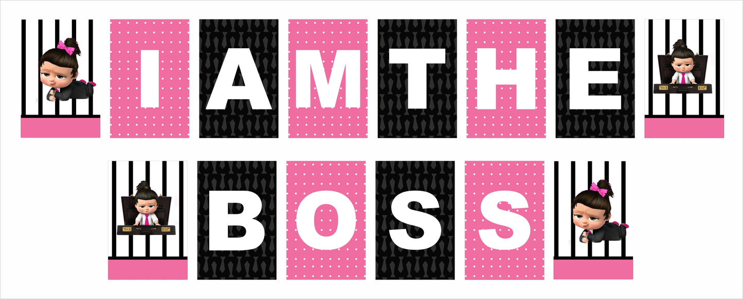 Boss Baby Girl Theme Birthday Party Banner for Decoration