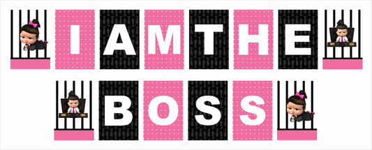 Boss Baby Girl Theme Birthday Party Banner for Decoration