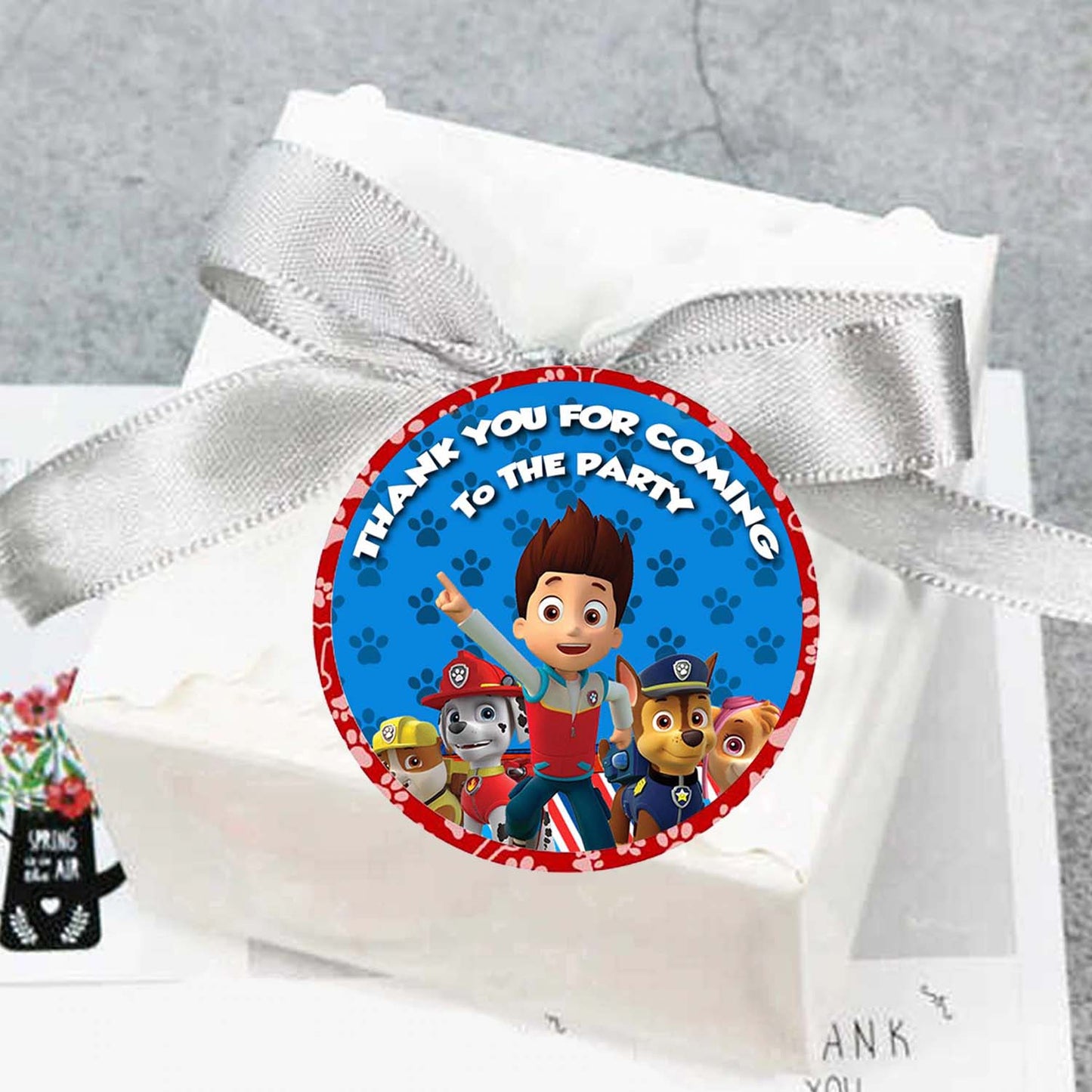 Paw Patrol Theme Birthday Party Thank You Gift Tags