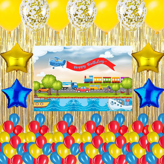 Transport  Birthday Party Decorations Complete Set