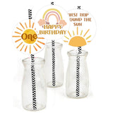 First Trip Around the Sun Theme Birthday Party Straws