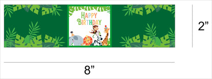 Jungle Theme Water Bottle Labels