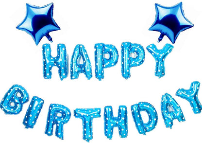 Happy Birthday Balloon Banners Blue Alphabet Birthday Balloons Banner Boys Teen Boys Birthday Party Balloons Decoration