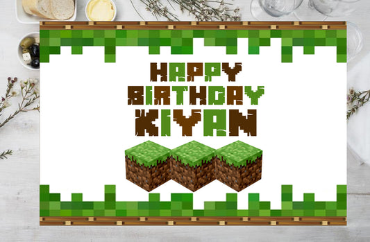 Minecraft Theme Birthday Table Mats