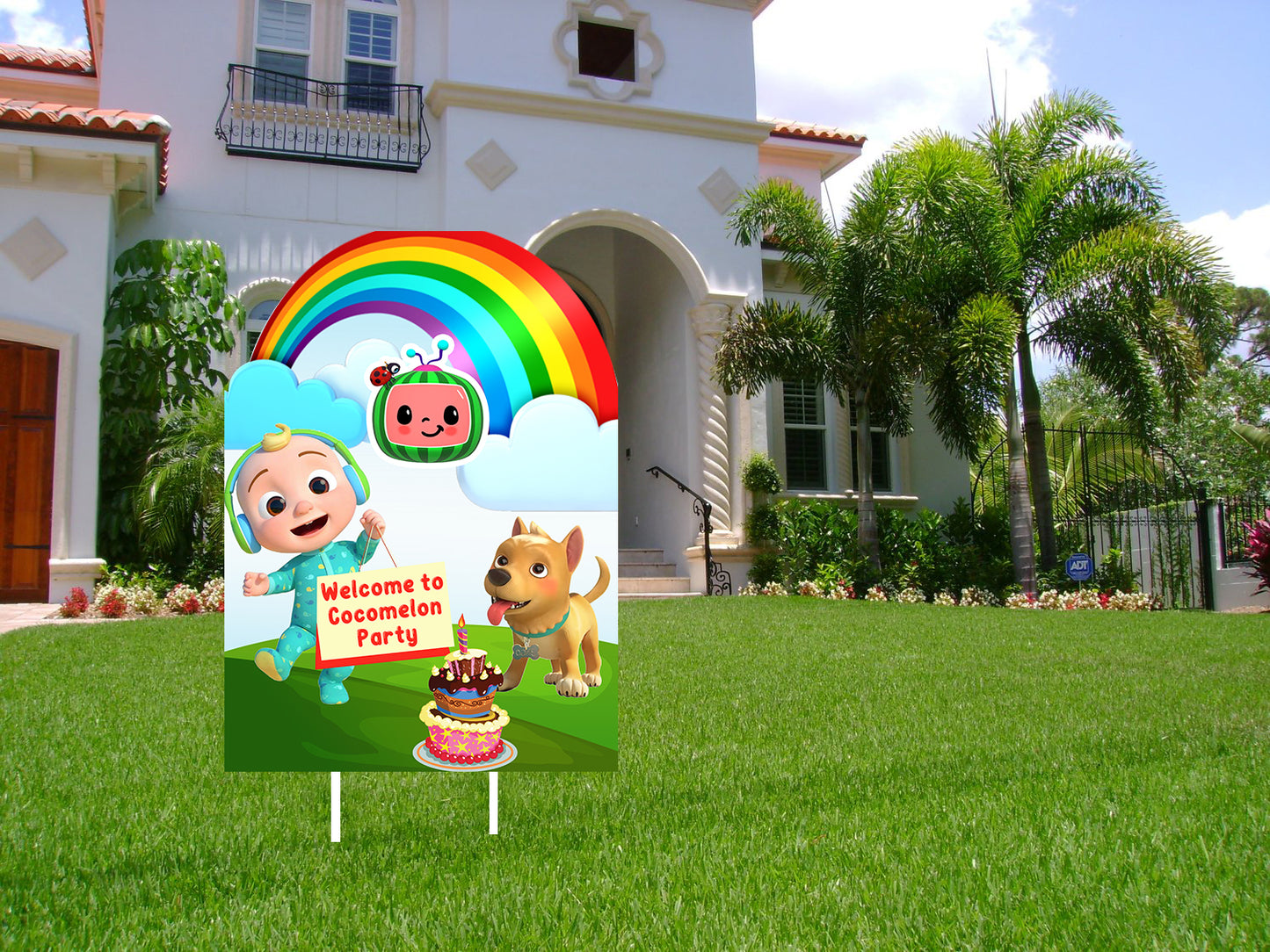 Cocomelon Theme Birthday Party Welcome Board