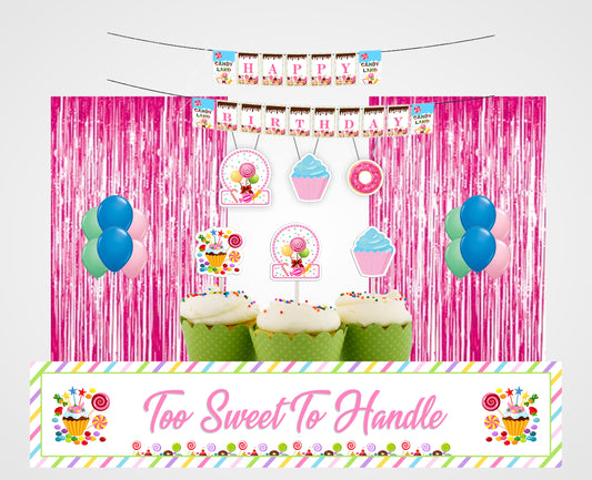 Candyland Theme Birthday Party Decoration Kit
