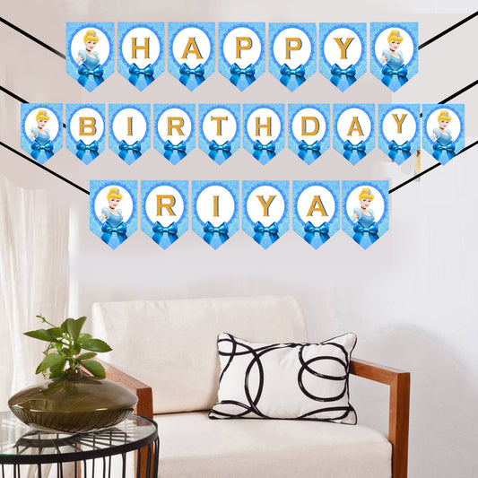 Cinderella Theme Birthday Party Banner for Decoration