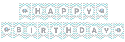 Elephant Theme Birthday Party Banner for Decoration