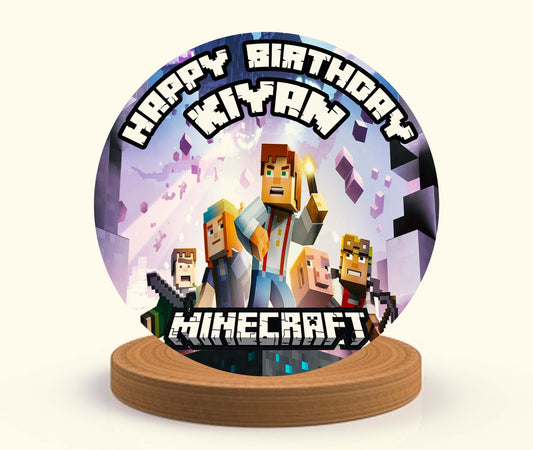 Minecraft Theme Birthday Party Backdrop