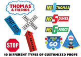 Thomas & Friends Theme Birthday Party Photo Booth Props Kit