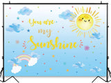 You Are My Sunshine Theme Birthday Party Backdrop