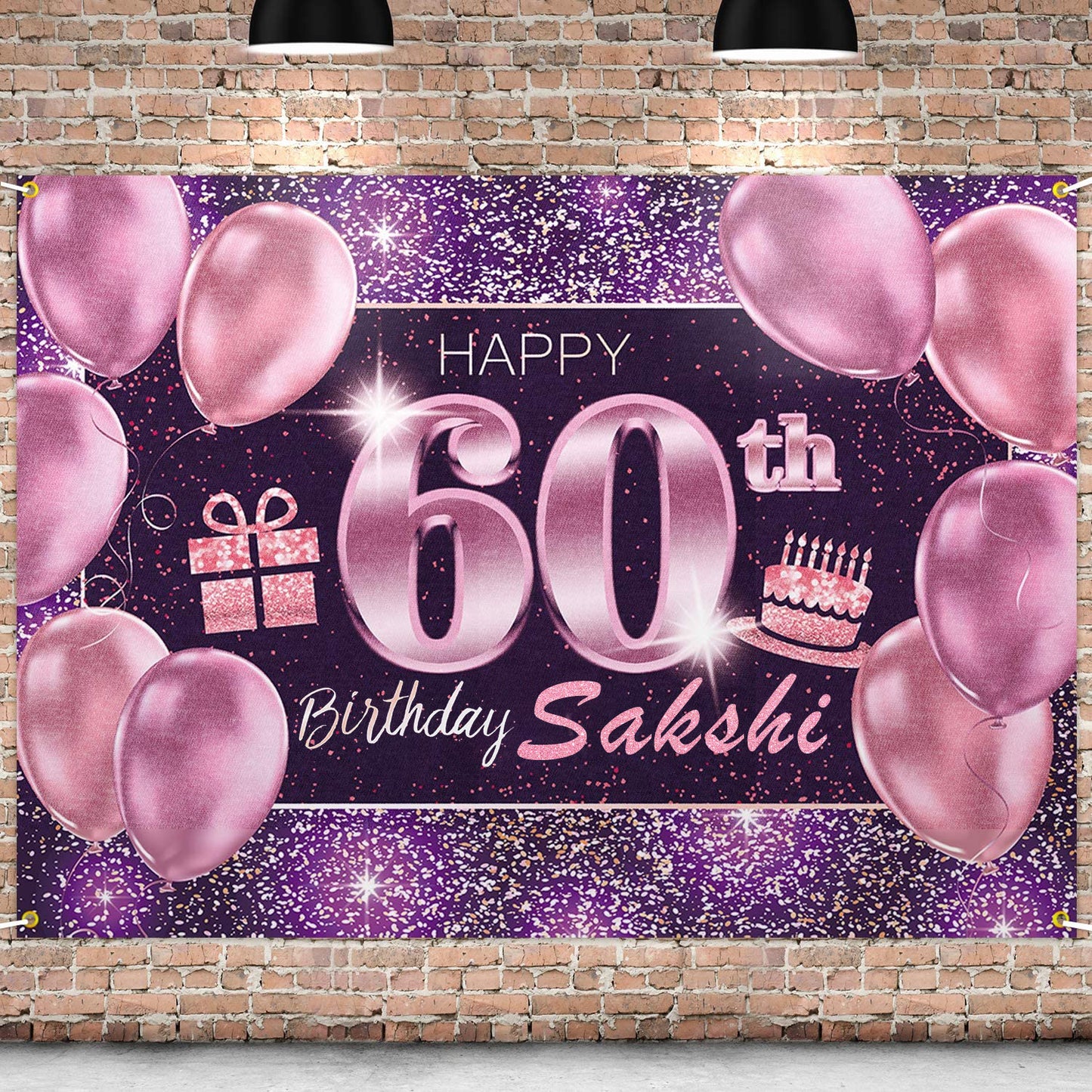 60th Birthday Party Backdrop 