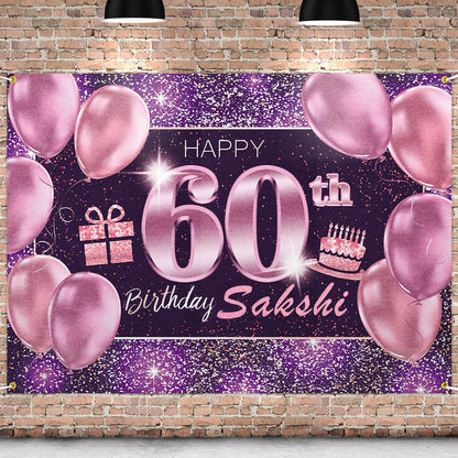 60th Birthday Party Backdrop 