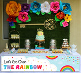 Rainbow Theme Birthday Long Banner for Decoration