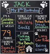 Dog Birthday Party Customized Chalkboard/Milestone Board