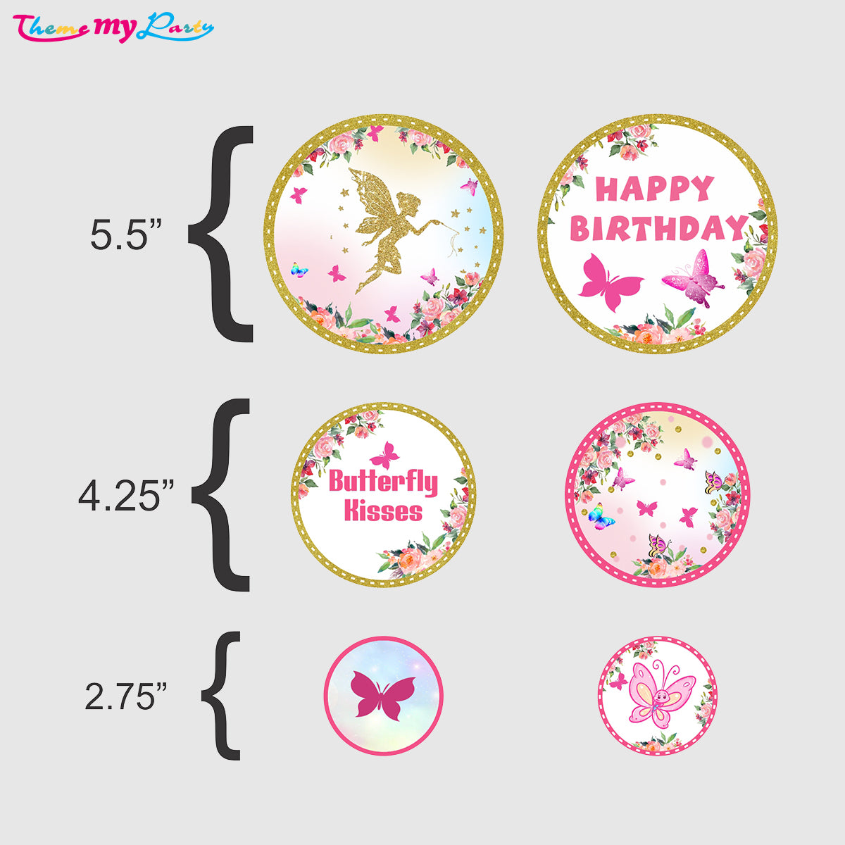 Butterflies & Fairies Theme Birthday Party Table Confetti