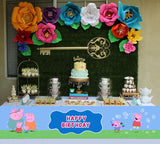 Peppa Pig Theme Birthday Long Banner for Decoration