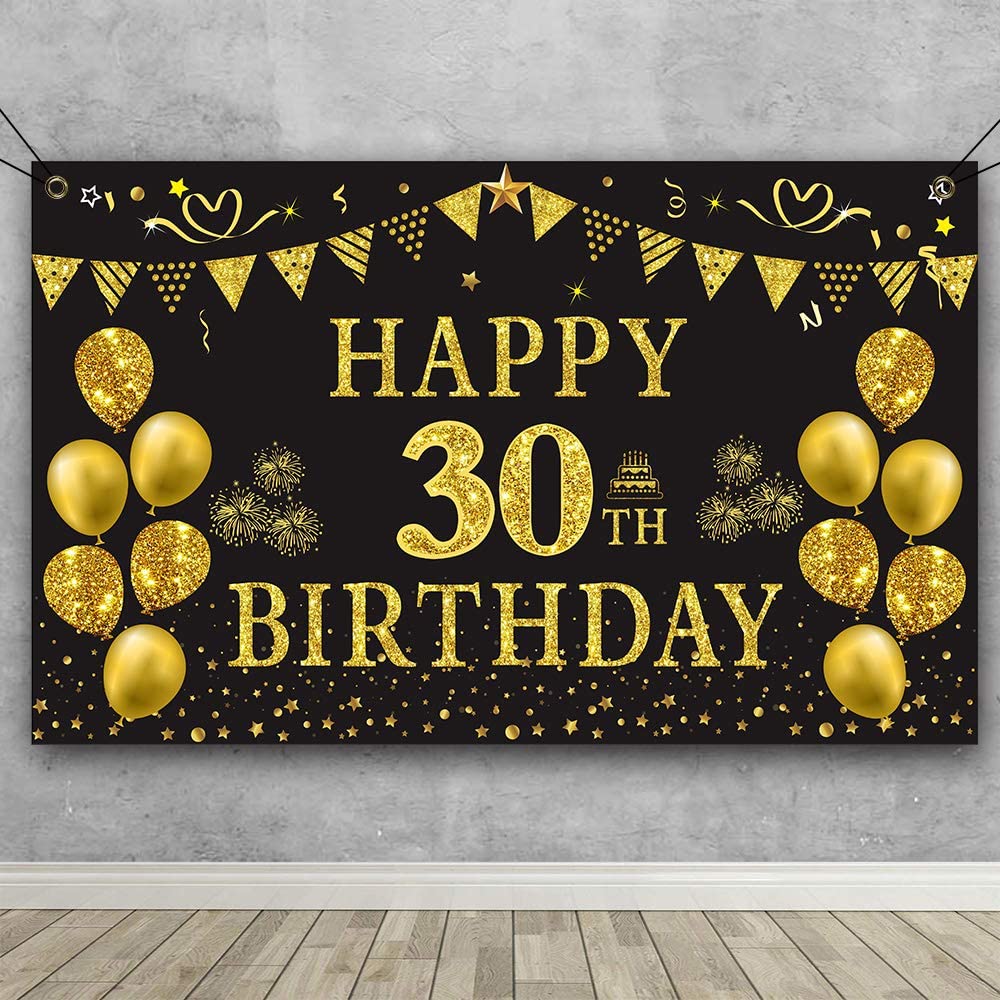 30th Birthday Party Backdrop 