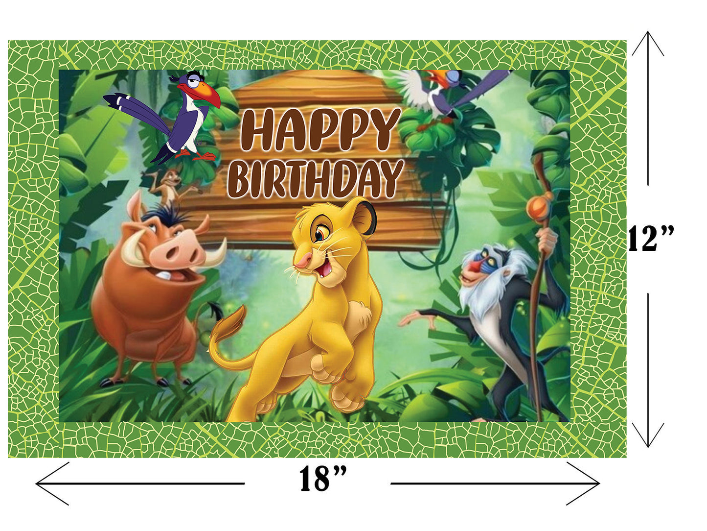 The Lion King Theme Birthday Table Mats