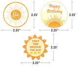 First Trip Around the Sun Theme Birthday Party Cupcake Toppers