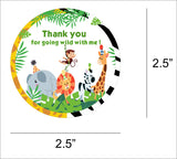 Jungle Theme Birthday Party Thank You Gift Tags