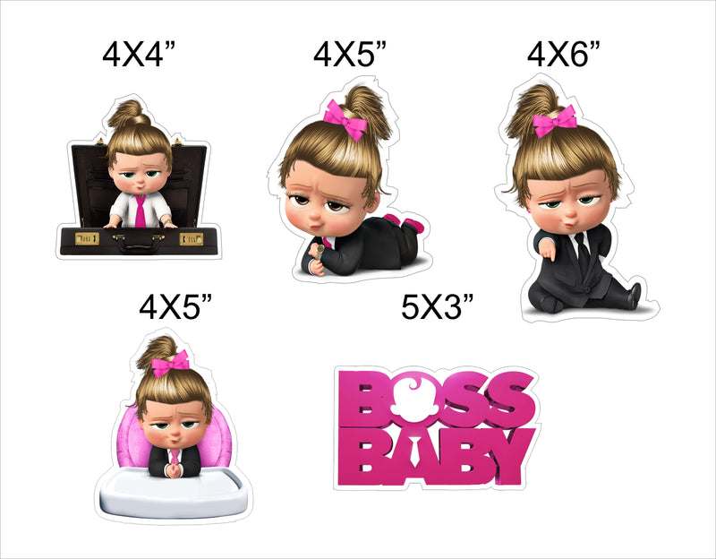 Boss Baby Girl Theme Birthday Party Cake Topper /Cake Decoration Kit