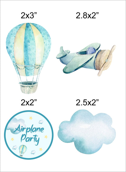 Airplane Theme Birthday Party Paper Decorative Straws