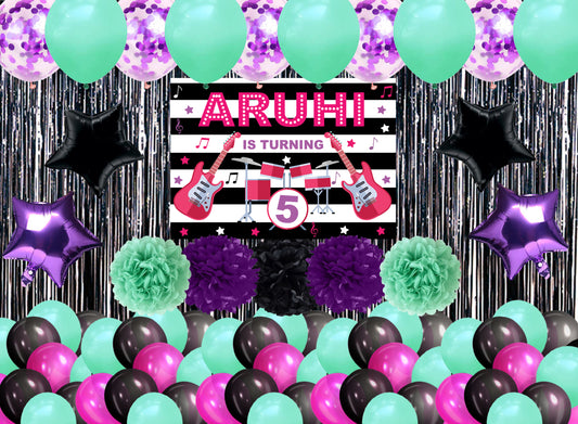 Rockstar Theme Birthday Party Complete Party Set Personalized