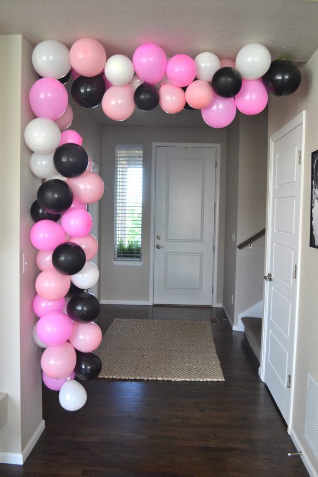 Black, White And Pink Latex Balloon Birthday Parties, Bachelor Parties, Sweet Sixteen Birthday