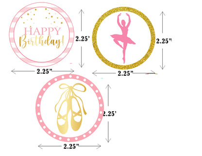 Ballerina Theme Birthday Party Cupcake Toppers for Decoration