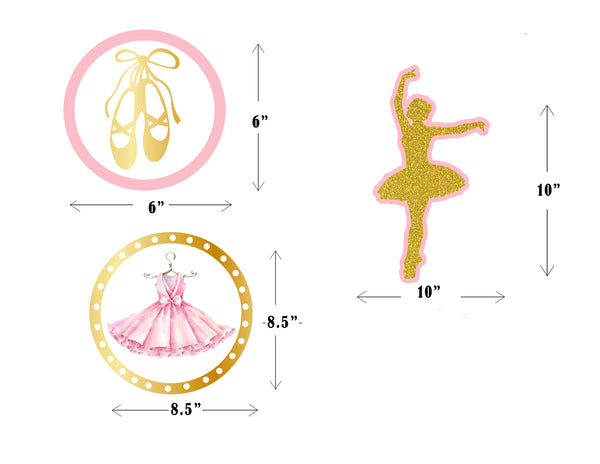 Ballerina Theme Birthday Party Table Toppers for Decoration