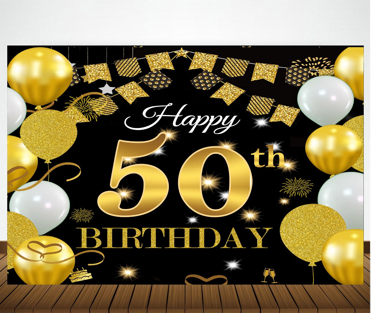 50th Birthday Party Backdrop 