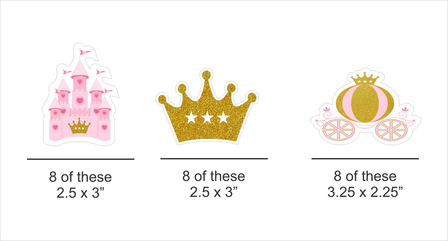 Princess Birthday Party Paper Decorative Straws