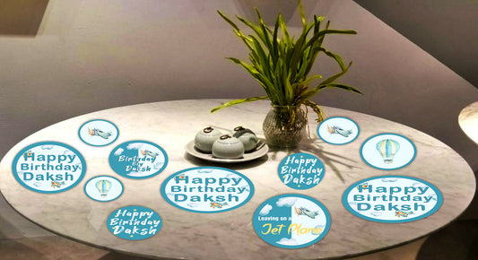 Airplane Theme Birthday Party Table Confetti